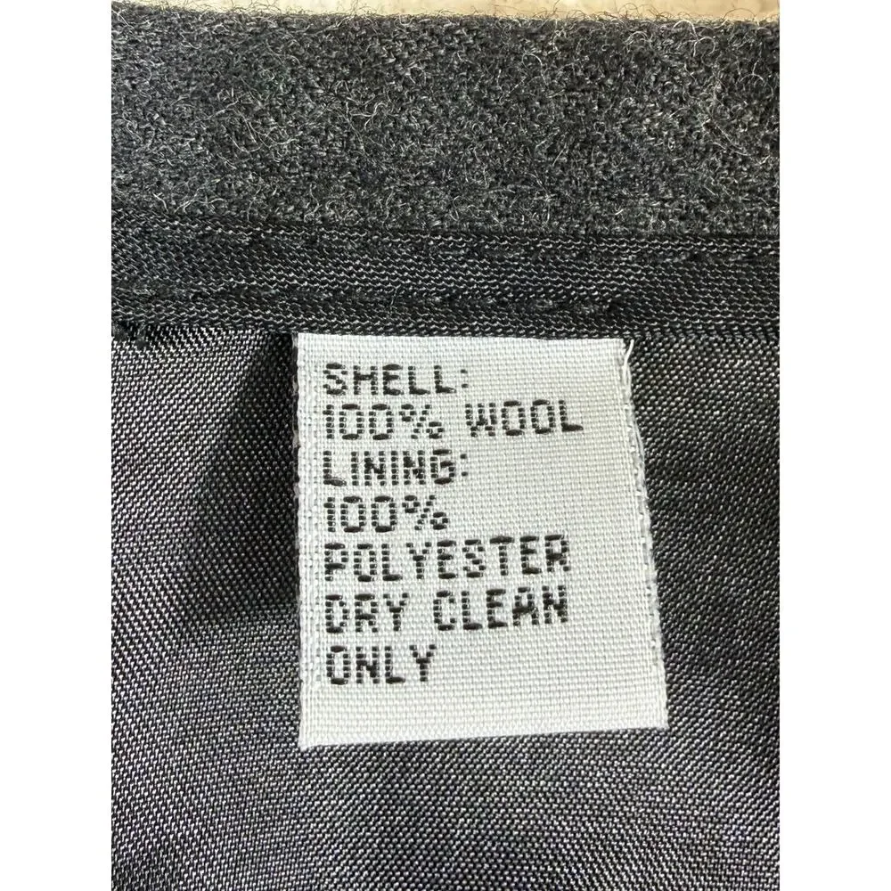 Talbots Women Gray 12 100% Wool A-Line Minimalist Classic Lined Midi Skirt
